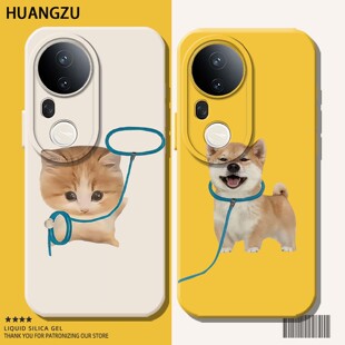 s30 x60 x90 s20 x70套y76s 小猫小狗适用vivos50手机壳x300情侣x200pro可爱x100表情包x200ultra promini