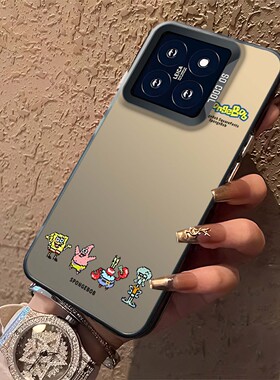 拼豆海绵宝宝适用小米17promax手机壳15红米k80可爱turbo4pro卡通k90动漫note13pro/14ultra/k70e/12/k60/k50