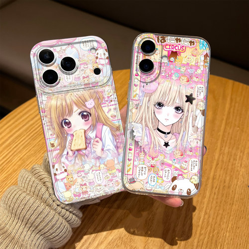 适用动漫手机壳古早少女