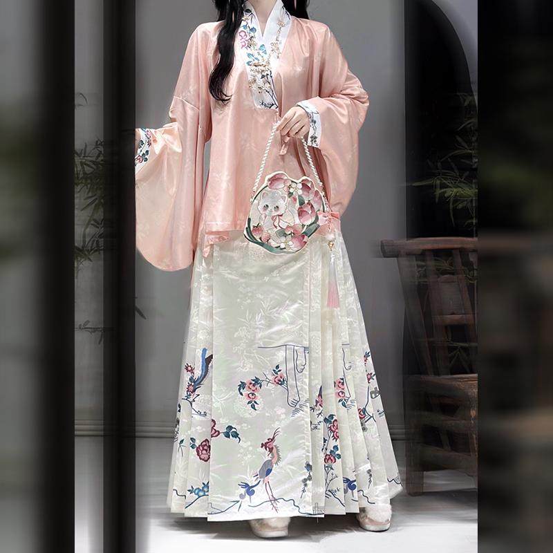 汉尚豪依（扶摇 ）汉服女明制织金对交穿交领琵琶袖马面裙秋冬,女装/女士精品,汉服套装,淘宝优惠券,粉丝福利购,淘宝优惠卷