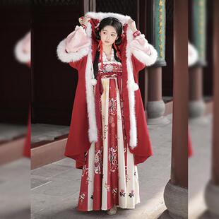 汉尚豪依原创知雪意拜年蛇年过年服吊带裙套装改良汉服秋冬款