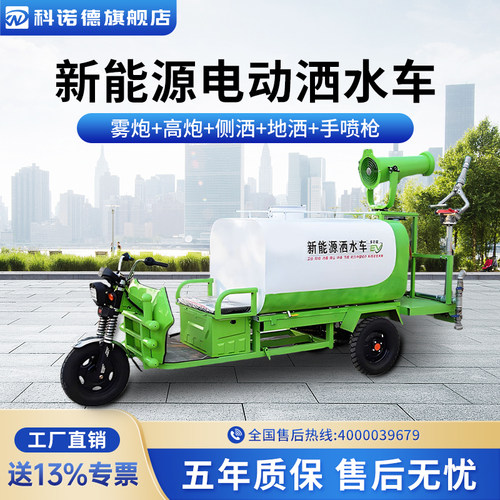 洒水车工地用电动三轮雾炮小型洒水车环保环卫消毒降尘高压清洗车