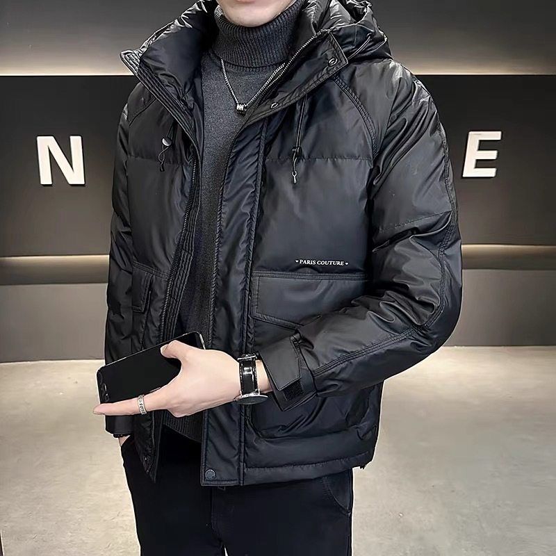 高端连帽轻薄羽绒服男士冬季2025新款白鸭绒保暖加厚夹克外套男款