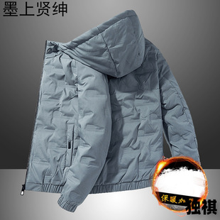 棉衣男款冬季新款休闲加厚连帽外套男装晋江潮流短款羽棉绒袄棉服