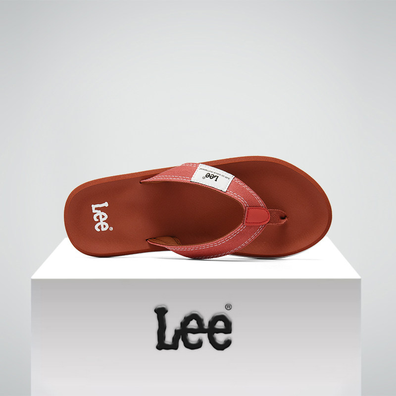 Lee复古风软底人字拖男士图片