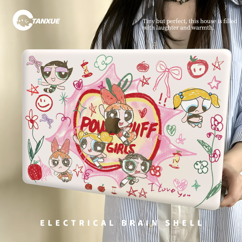 飞天女警适用于苹果华为电脑macbook保护壳macbookair保护套macbookpro笔记本14寸13.3外壳m2云感磨砂保护壳,3C数码配件,笔记本保护壳,淘宝优惠券,粉丝福利购,淘宝优惠卷