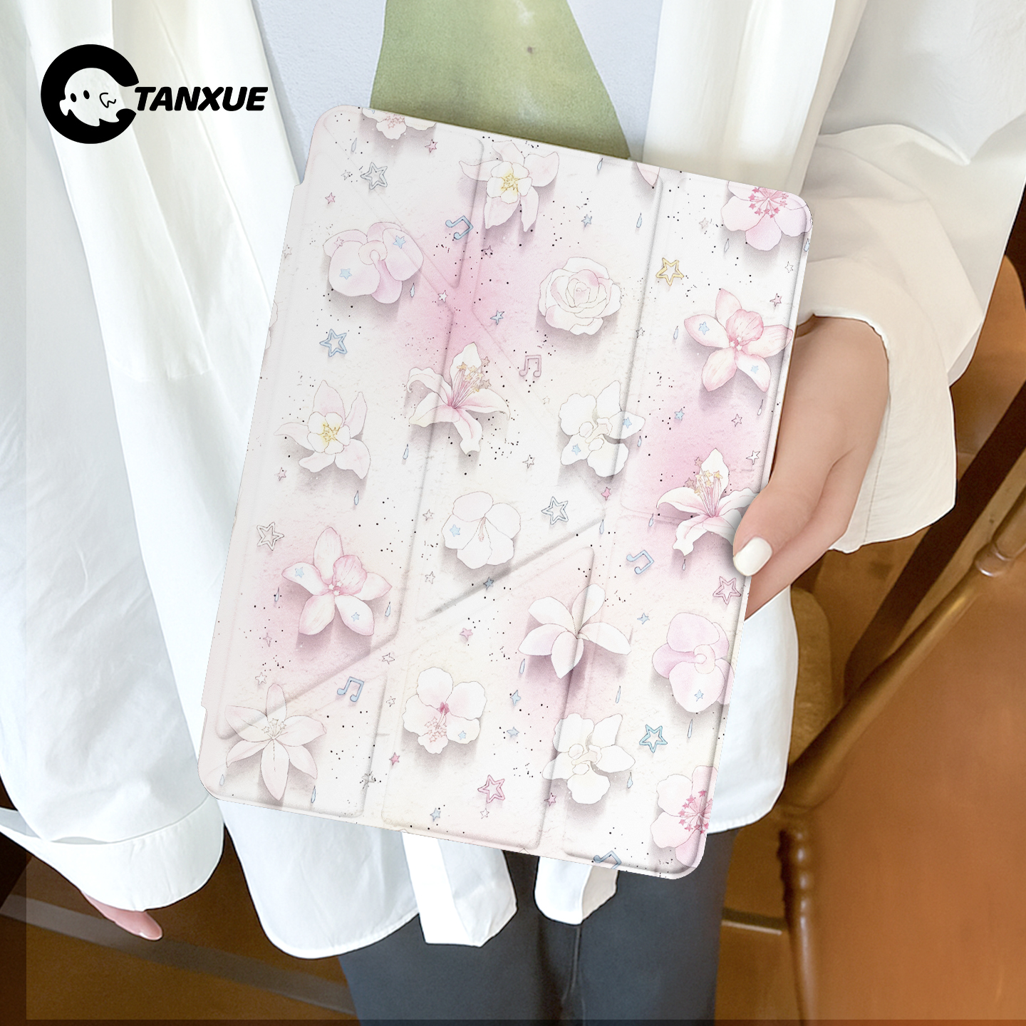 【可爱百合】Y型三折平板保护壳