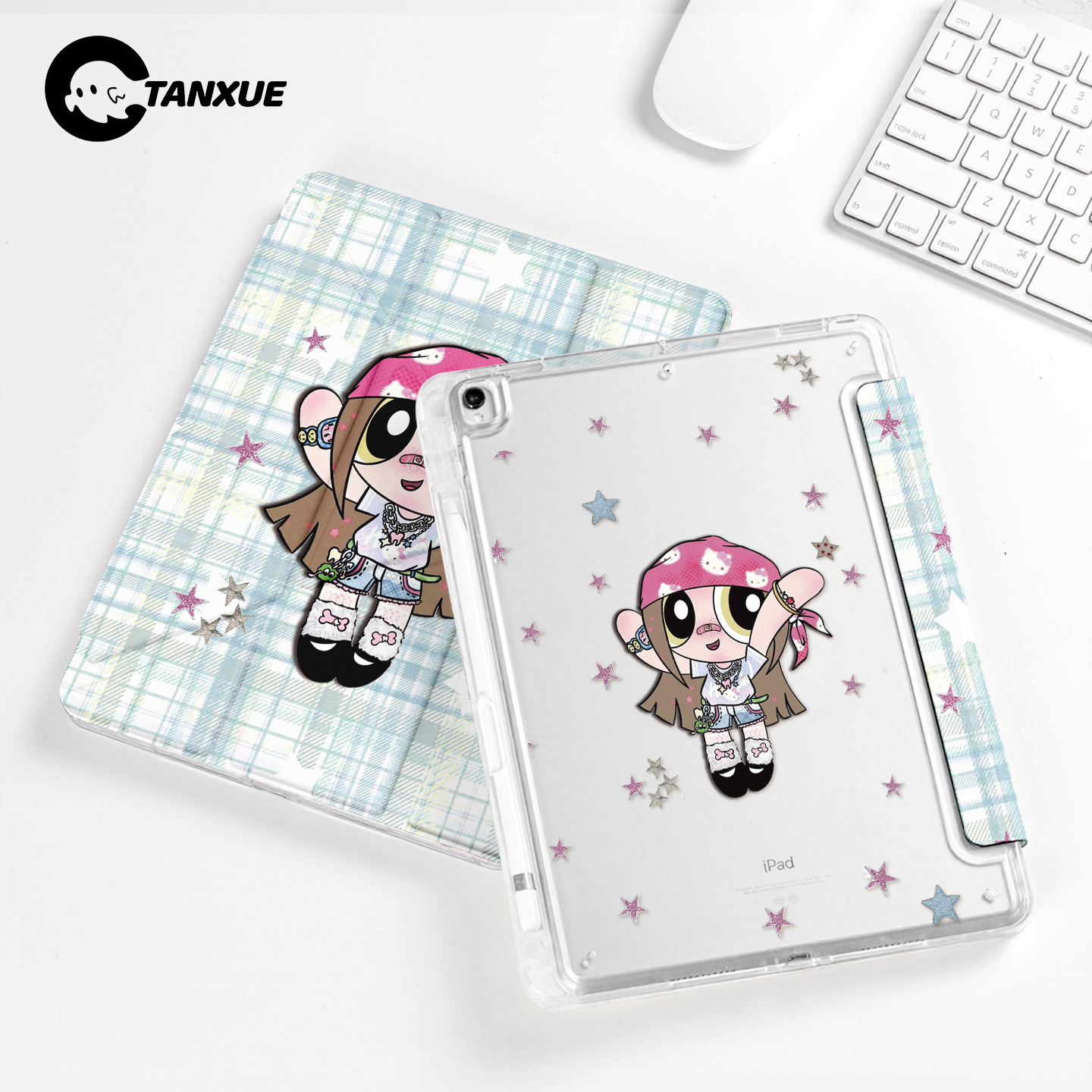 【ins小女警】Y型三折平板保护壳