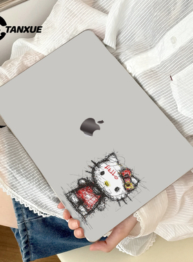 原创涂鸦凯蒂猫适用于苹果华为电脑macbook15保护壳mac笔记本新款檀雪M2pro15寸macbookair13膜M3轻薄冰晶壳