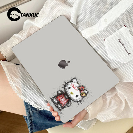 原创涂鸦凯蒂猫适用于苹果华为电脑macbook15保护壳mac笔记本新款檀雪M2pro15寸macbookair13膜M3轻薄冰晶壳