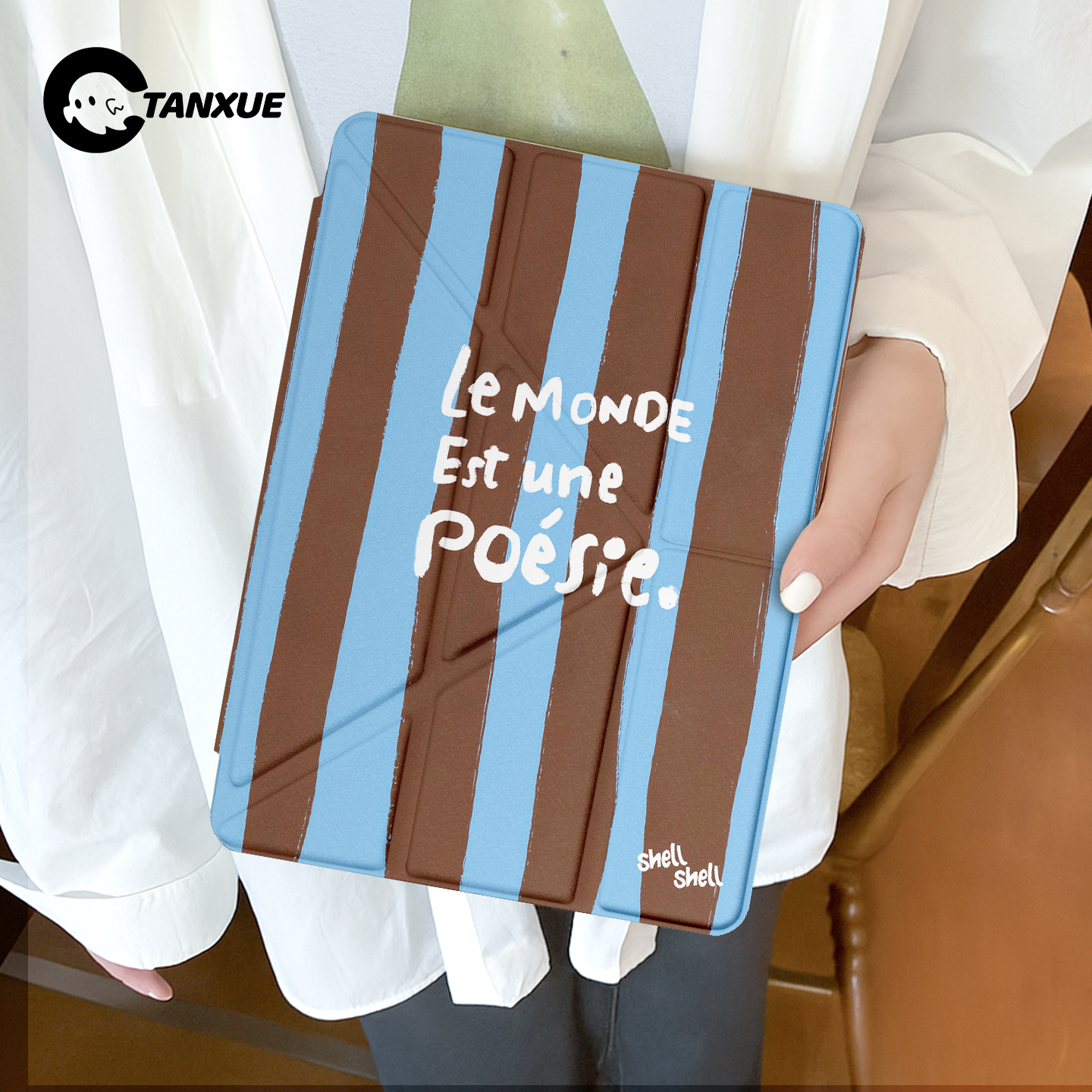 【水晶苹果】Y型三折平板保护壳