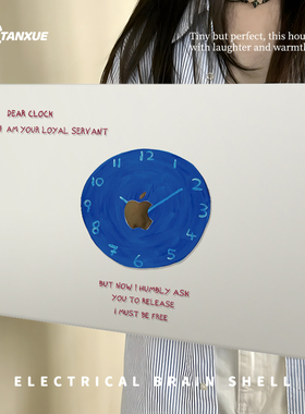 搞怪闹钟适用于苹果华为电脑macbook保护壳macbookair保护套macbookpro笔记本14寸13.3外壳m2云感磨砂保护壳