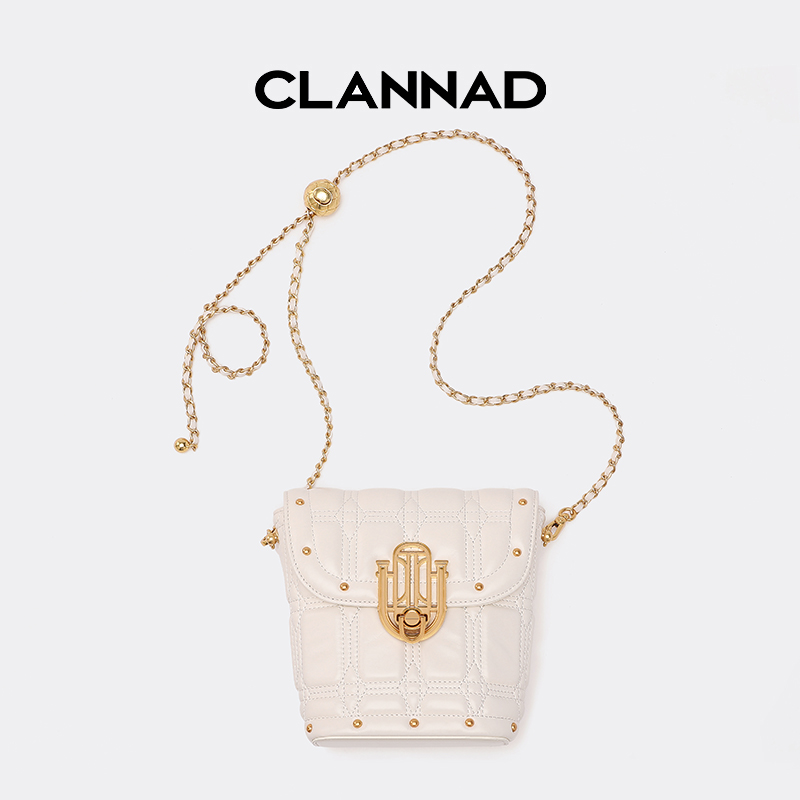 clannad/克兰纳蒂水桶包轻奢品牌女包时尚百搭链条单肩斜挎小包