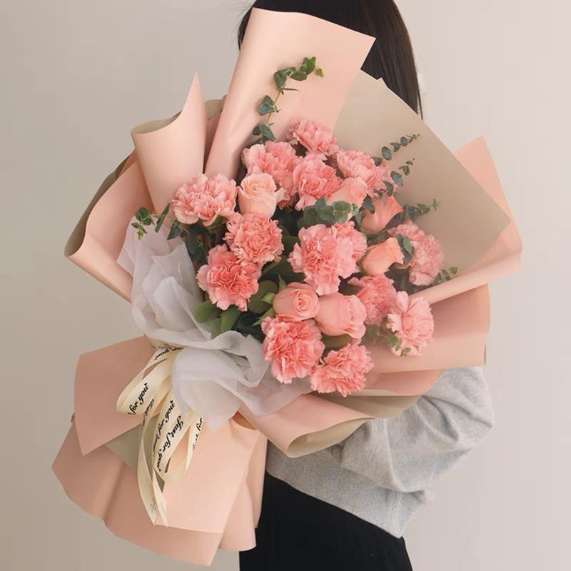 同城配送妈妈生日红康乃馨百合鲜花速递四川达州市大竹渠县宣汉县