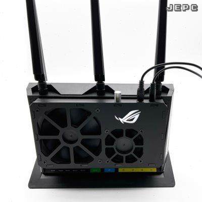 高档华硕RT-AX86U pro路由散热器温控静风扇信仰灯背夹调速wifi6