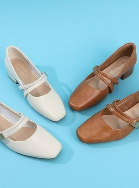 意尔康女鞋2025新款真皮低跟浅口单鞋女工作鞋女鞋5551AA11507Y