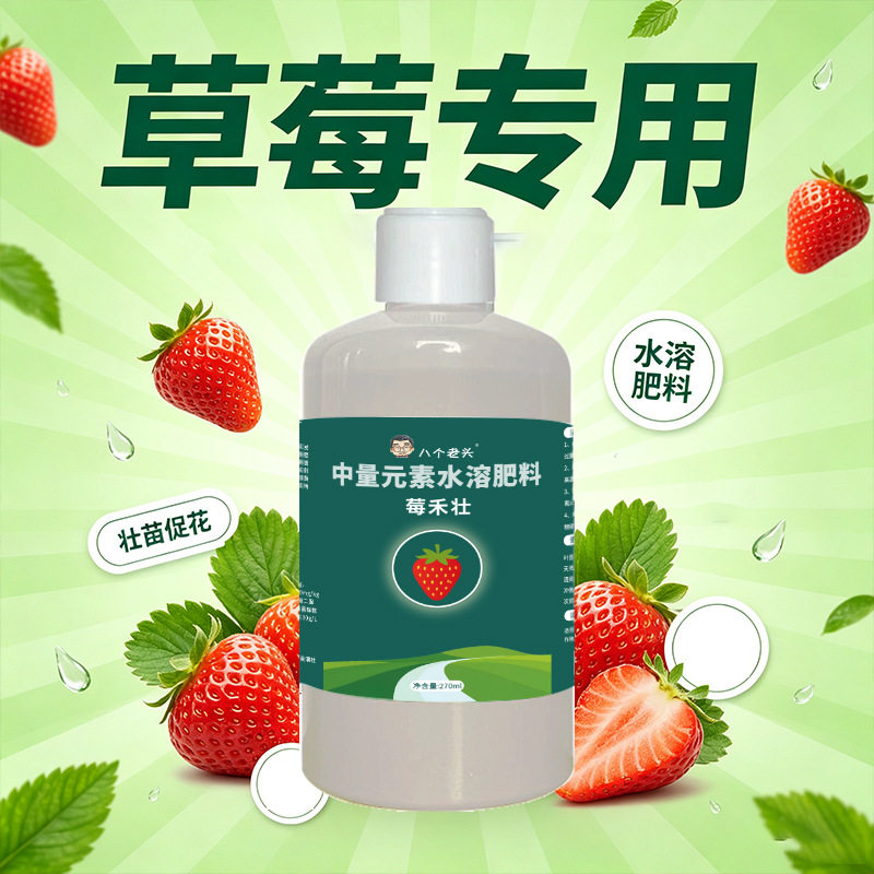 八个老头莓禾壮中量元素水溶肥料专用营养液草莓去黄叶烂根免稀释