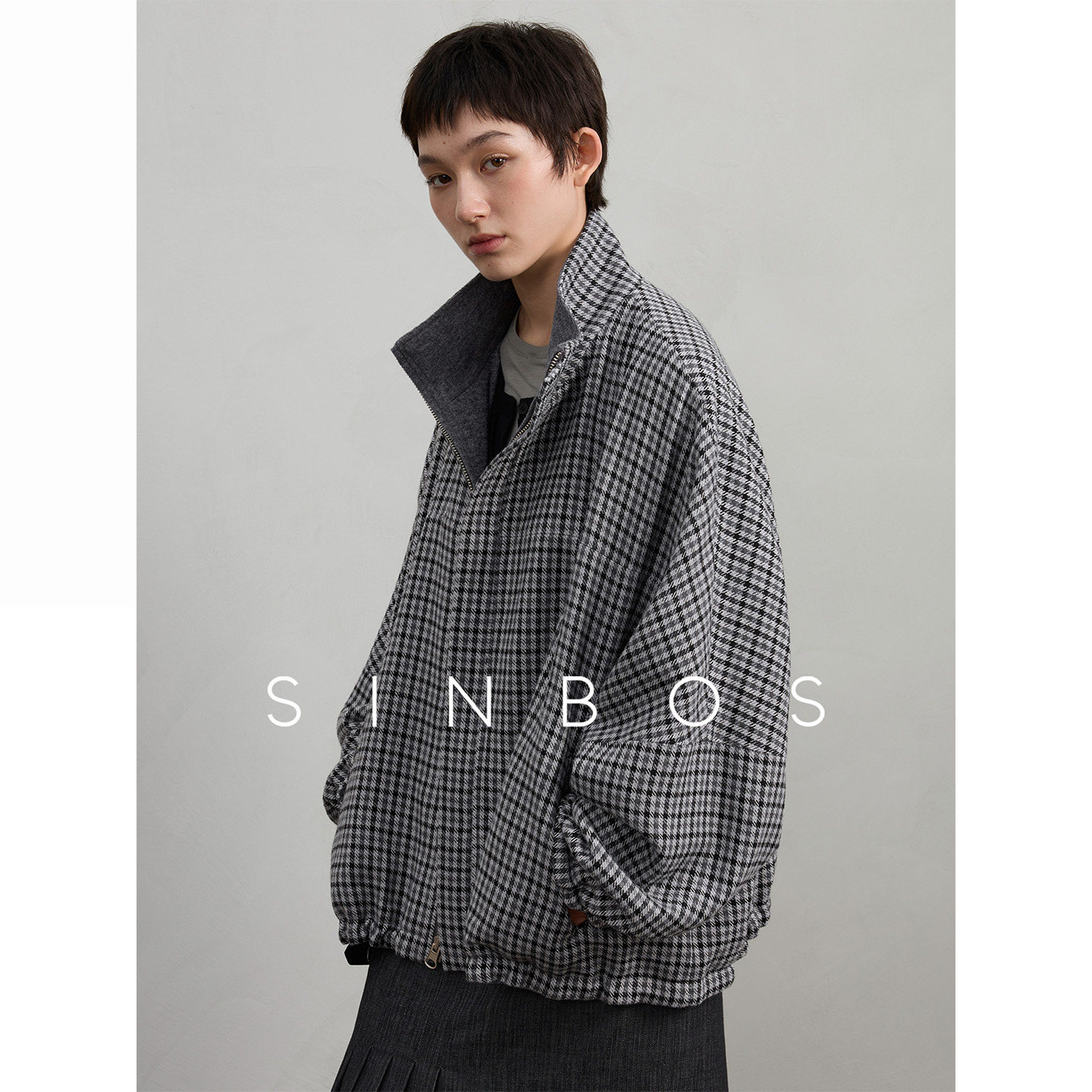 SINBOS候鸟森林 双面穿H廓形羊毛混纺宽松休闲外套女2025秋季新款图片