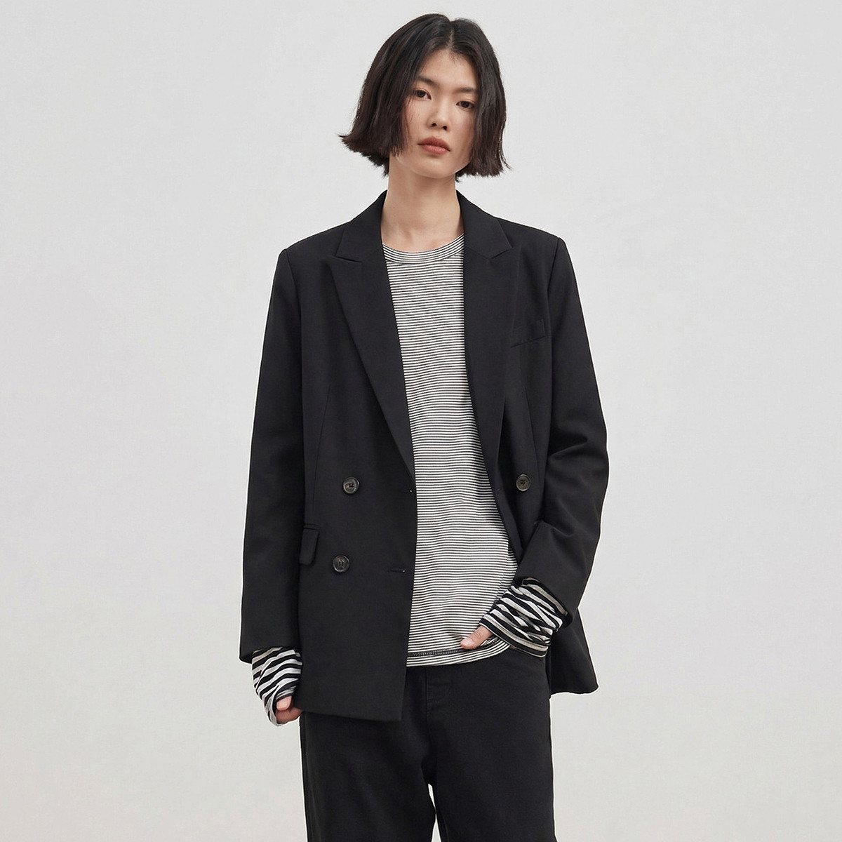 春装女气质休闲简约百搭小众设计高级感西装外套女图片