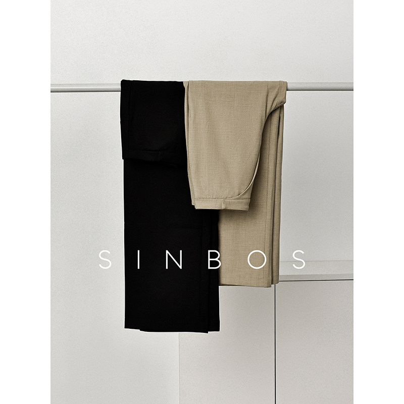 SINBOS霜雨 羊毛混纺阔腿休闲裤女士中腰秋季新款直筒显瘦长裤子图片