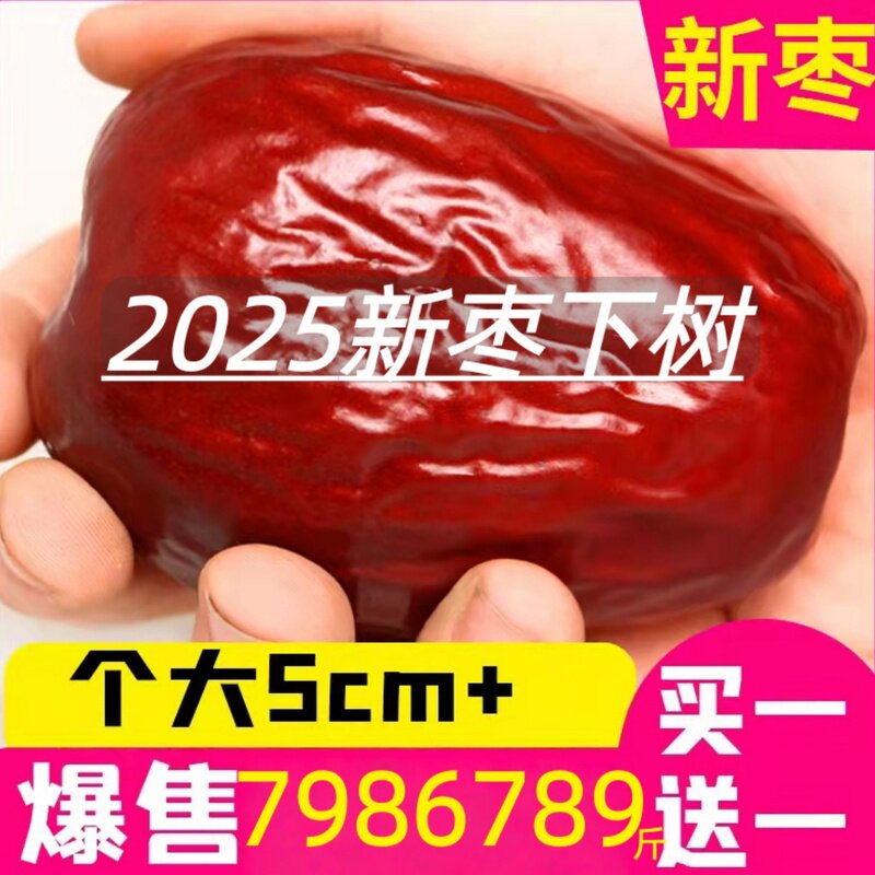 25年新疆红枣特级和田大枣年货特产特大红枣子无核礼盒官方旗舰店