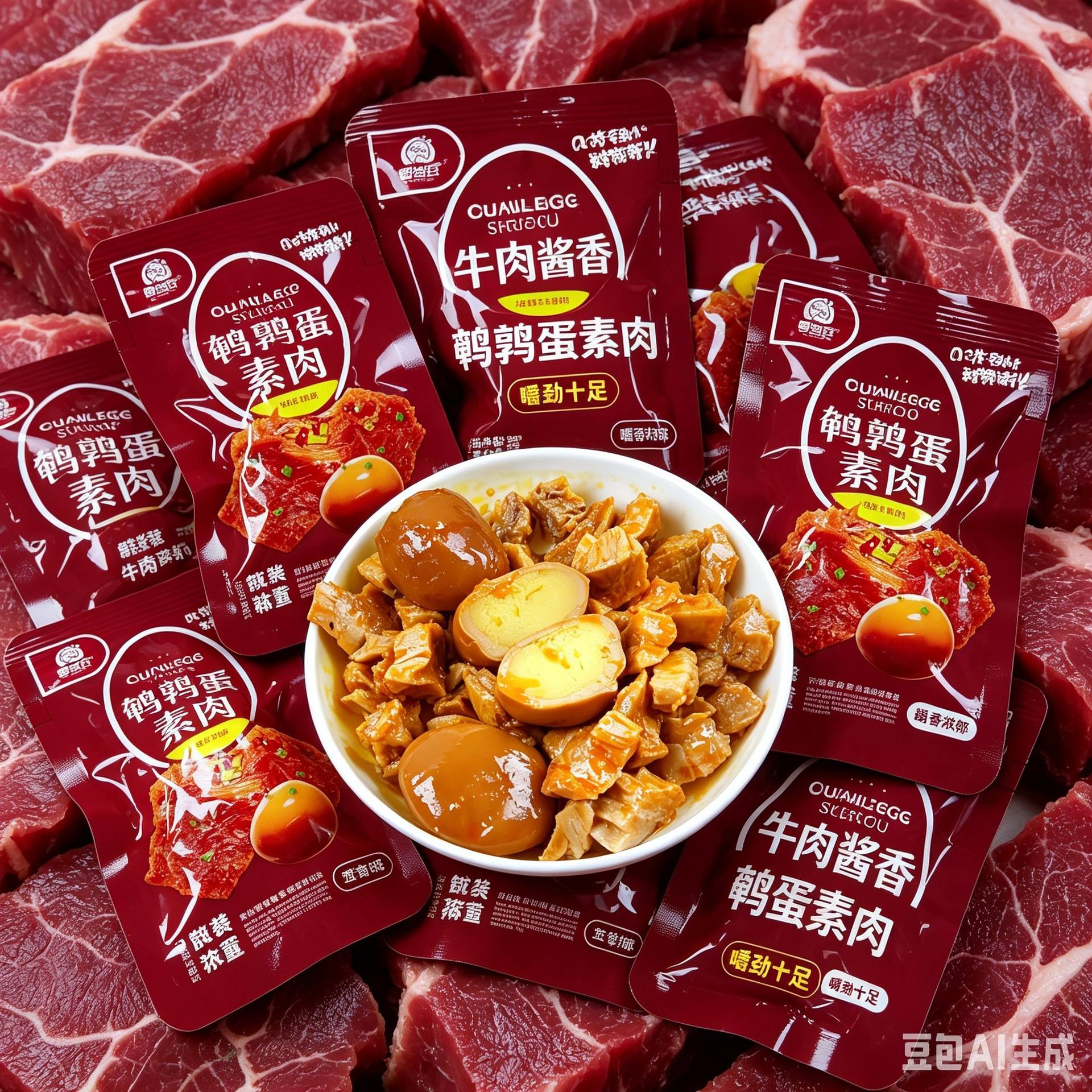 素肉鹌鹑蛋豆干五香味零食休闲食品手撕大豆蛋白素肉小包装