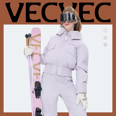 VECVEC滑雪服少女外套冬季保暖羽绒防风防水耐磨户外休闲运动时尚