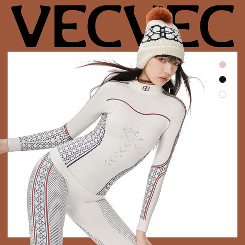 VECVEC滑雪速干衣一体织保暖排汗