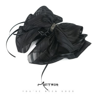 麦菲兔芷薇抓夹古典复古2024新款 超仙懒人多层蝴蝶结量头饰