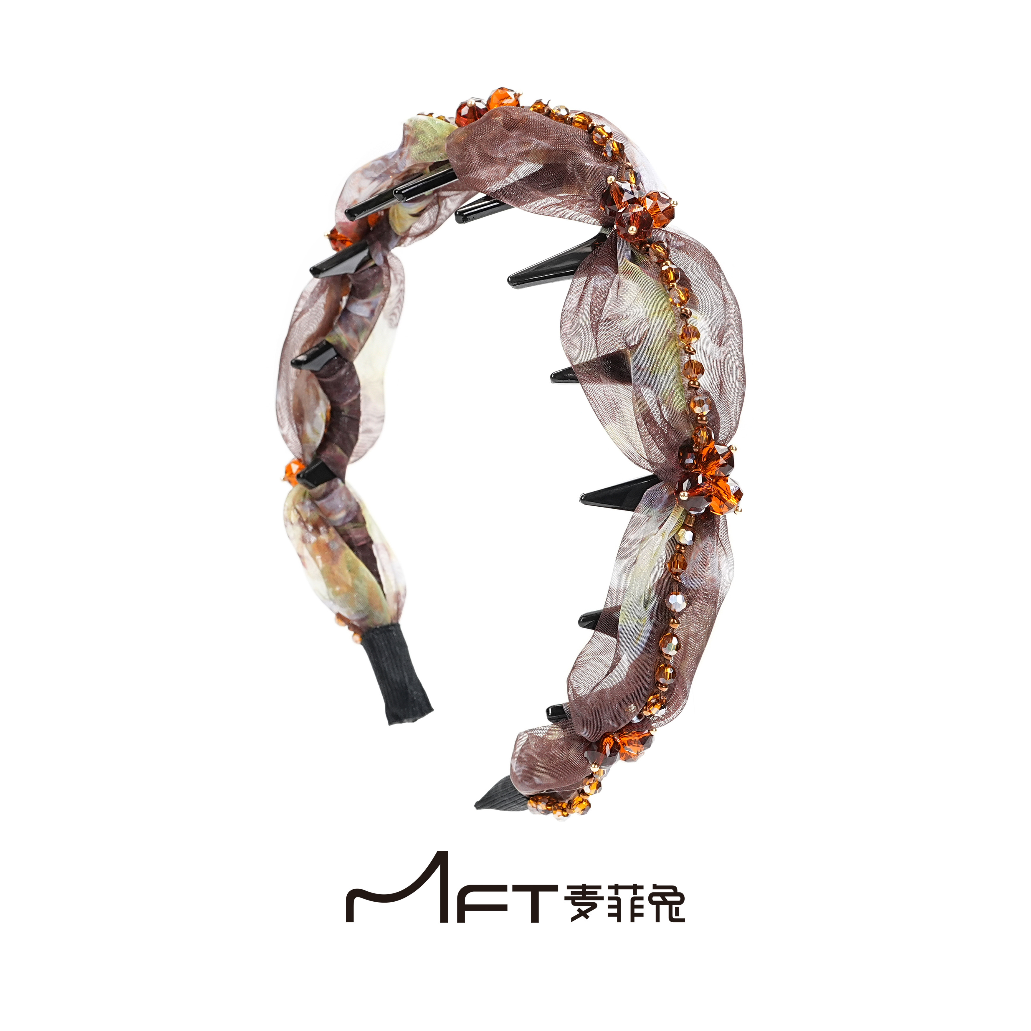 春日花语发箍新款高颅顶多齿防滑百搭显脸小时尚发箍轻盈蓬松头饰