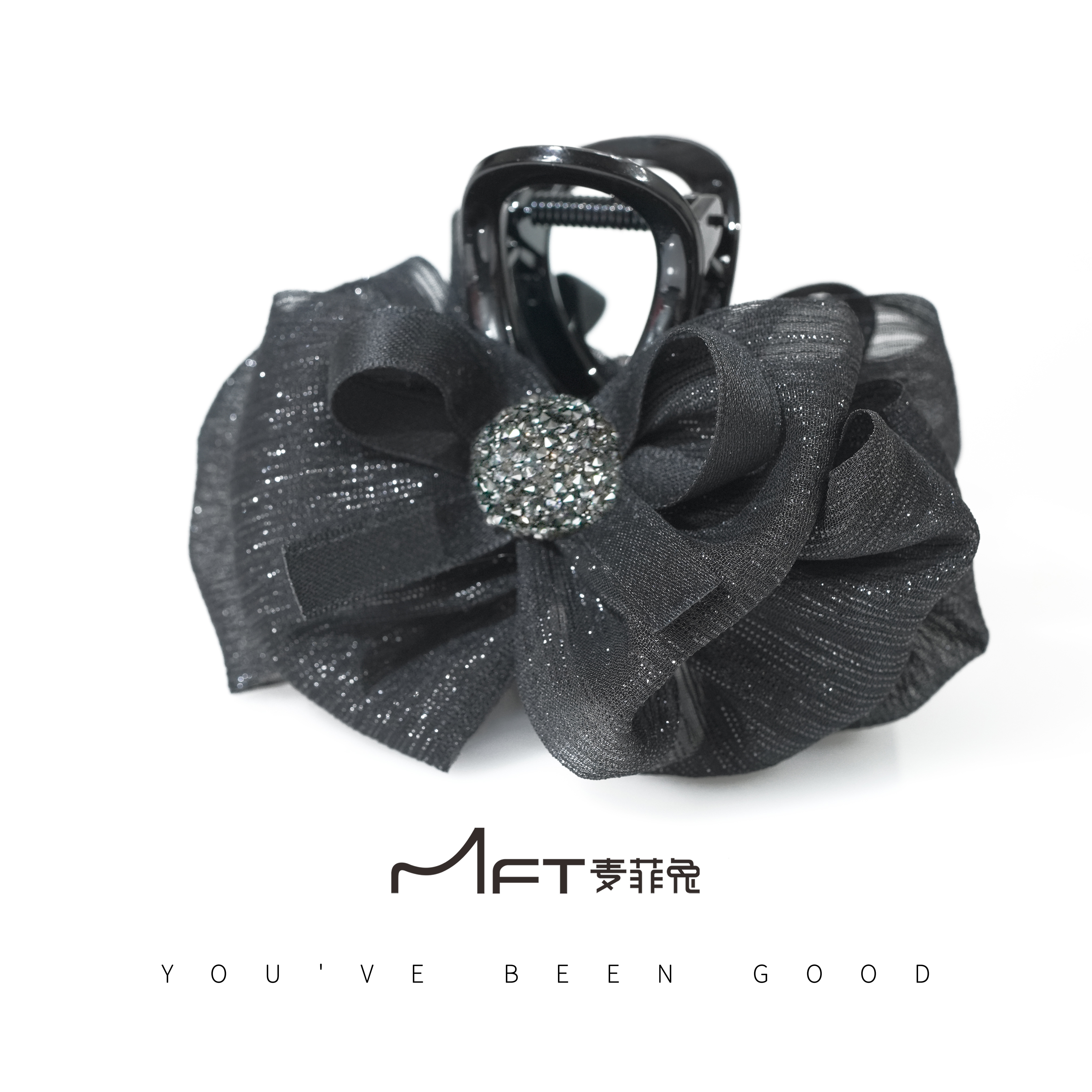 麦菲兔花千古抓夹气质优雅网纱泡泡小抓夹蓬松高级感公主发饰