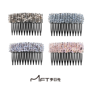 星澜发梳韩版轻奢闪亮高颅顶倒插梳精致公主头时尚碎发整理发饰