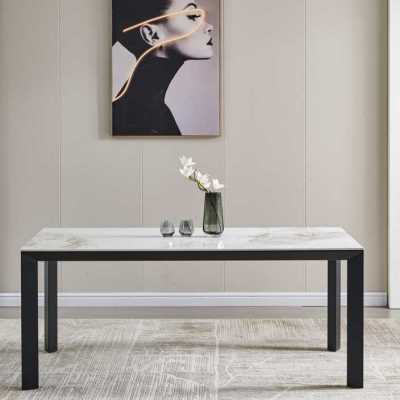 意式铝合金餐桌腿岩板大理石实木大板支架腿书桌会议桌台架可定制