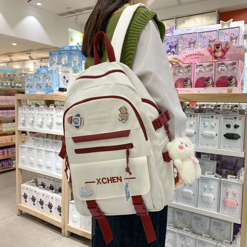 优选书包女生小学生2023新款高颜值儿童背包初中生高中学生多层双