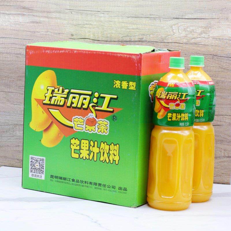 瑞丽江芒果汁饮料果味果汁味比酸角汁1.5L*6 25%浓香型 量大可批
