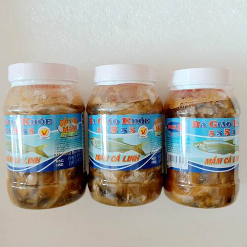 越南鲮鱼酱Mắm cá linh xay Bà Giáo Khỏe hủ 500gr臭鱼酱
