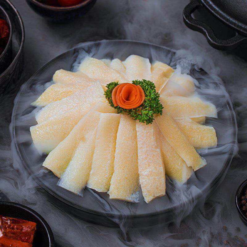 锅圈食汇新鲜牛黄喉猪黄喉涮火锅食材配菜去油牛心片火锅烧烤食材