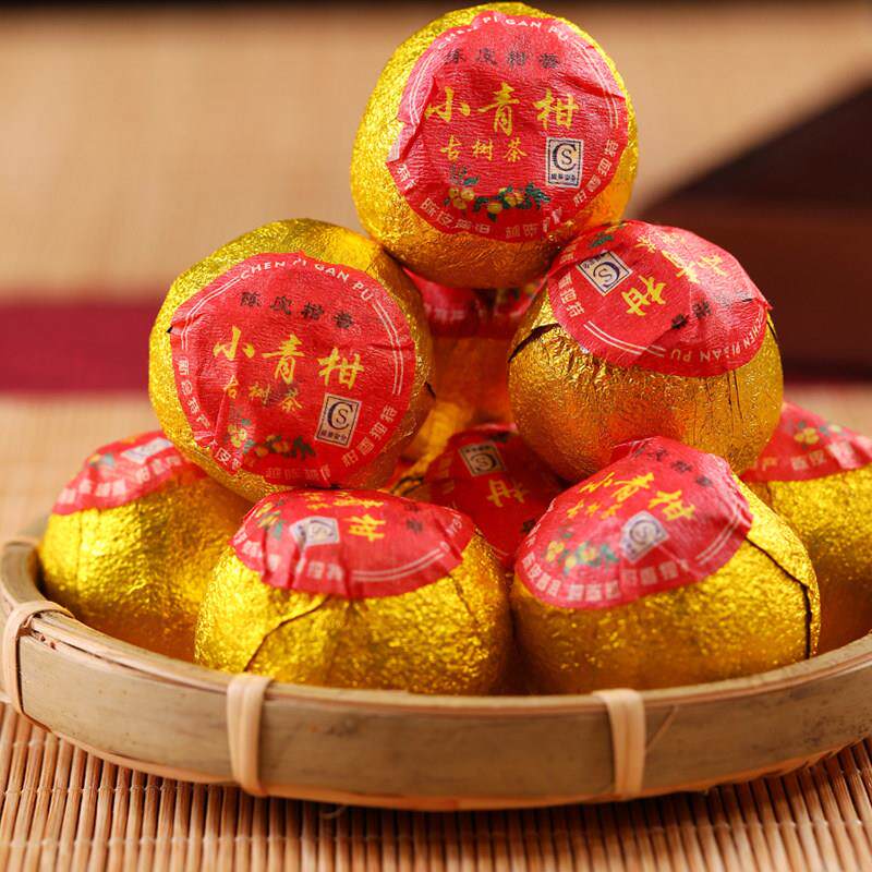 棠谦小青柑500g木桶礼盒装新会小青柑陈年陈皮柑橘普洱茶小青桔茶