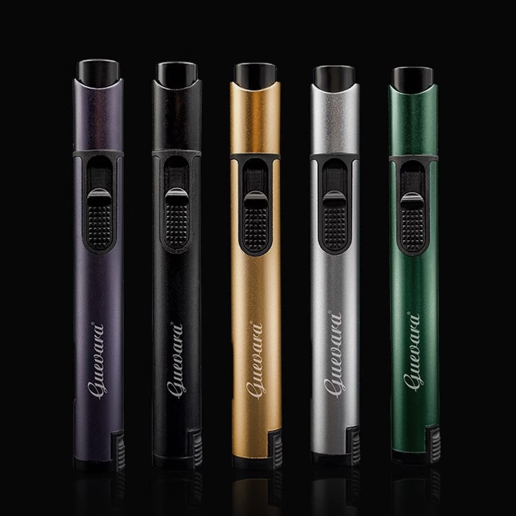 Guevara雪茄打火机四合一多功能直冲便携带通针钻孔器茄托礼正品