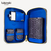 配直冲打火机烟灰缸雪茄剪礼品装 鲁宾斯基雪茄保湿 盒便携包5支装