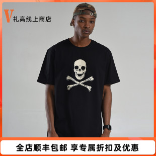 VLONE 情侣款 T恤 背后V字印花圆领套头短袖 黑色