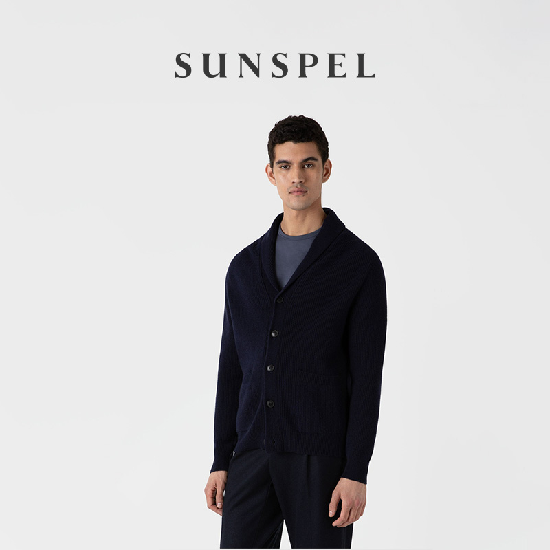 SUNSPEL男士秋冬混纺针织开衫