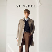 风衣简约中长款 早春棉质英伦经典 SUNSPEL男士 外套 特享7折