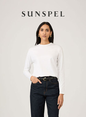 SUNSPEL女士秋冬Supima匹马棉Boy Fit长袖T恤 Midweight