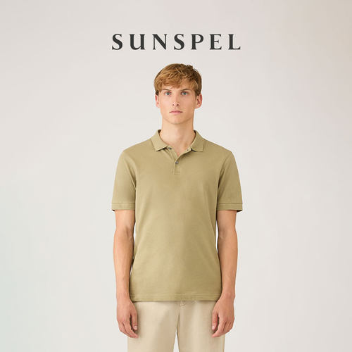 SUNSPEL珠地棉Polo衫男春夏