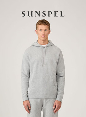【特享7折】SUNSPEL男士秋冬经典款全棉抽绳运动连帽LOOPBACK卫衣