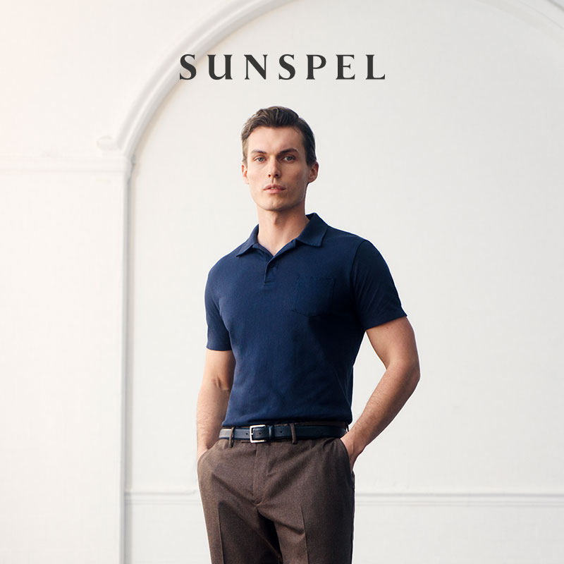 【邦德同款】SUNSPEL男士经典Supima棉Riviera Polo衫 Q75面料