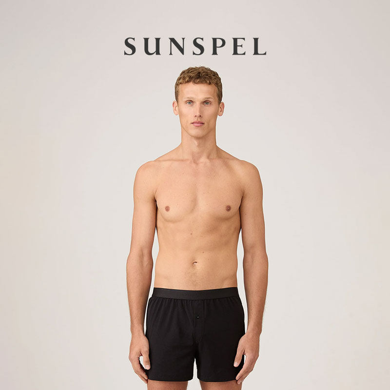 【双11预售】SUNSPEL男士经典精纺全棉单粒扣平角四角内裤短裤