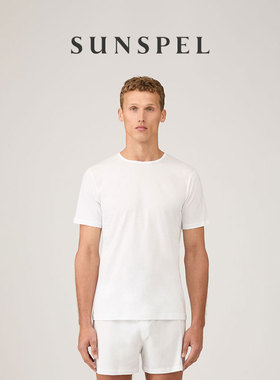 SUNSPEL男士秋冬经典款精纺长绒棉圆领短袖T恤打底
