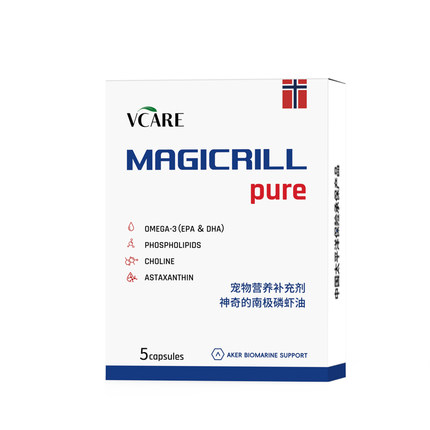 【天猫U先】VCare磷虾油虾青素美毛亮毛减少掉毛海洋磷脂omega3